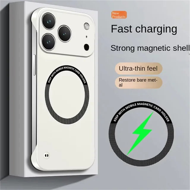 Frame less ultra Thin Magnetic iPhone Case For iPhone 17