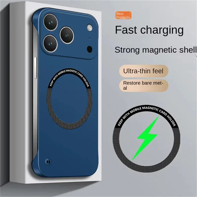 Frame less ultra Thin Magnetic iPhone Case For iPhone 17