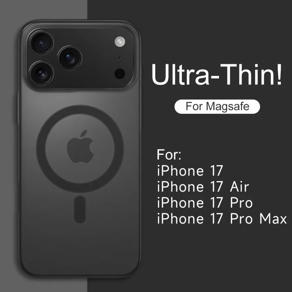 Ultra Thin Magnetic Matte Case For iPhone 17