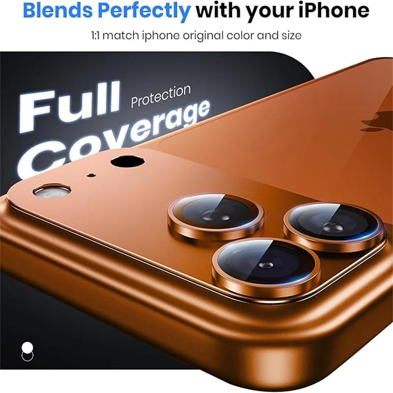 Metal Camera Lens Protector Tempered Glass For iPhone 17