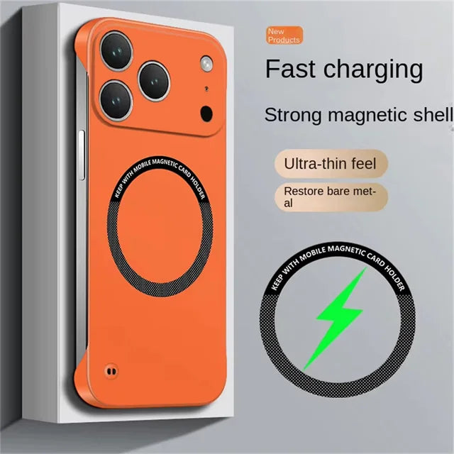 Frame less ultra Thin Magnetic iPhone Case For iPhone 17