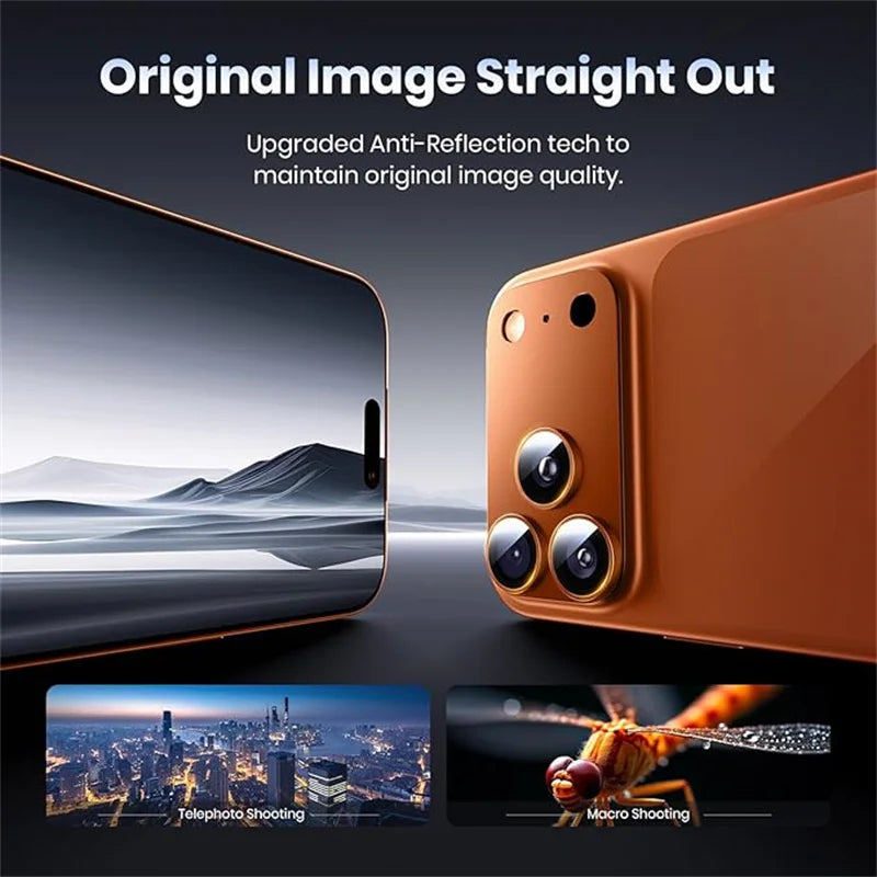 Metal Camera Lens Protector Tempered Glass For iPhone 17
